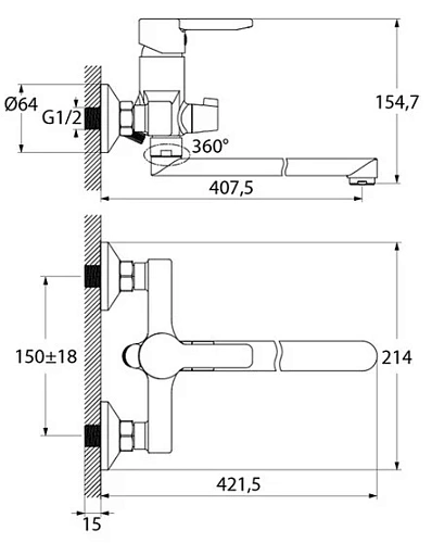 Смеситель для ванны IDDIS Sena (SENSBL2i10WA) Смеситель для ванны IDDIS Sena (SENSBL2i10WA)