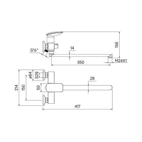 Смеситель для ванны IDDIS Stone (STOSB00i10WA) Смеситель для ванны IDDIS Stone (STOSB00i10WA)