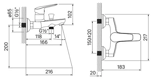Смеситель для ванны IDDIS Torr (TORSB00i02WA) Смеситель для ванны IDDIS Torr (TORSB00i02WA)