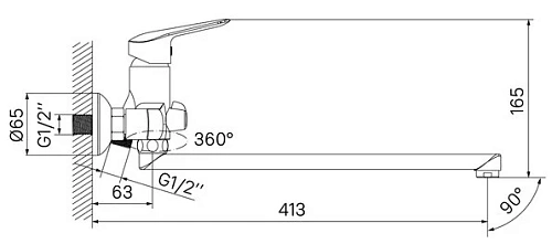 Смеситель для ванны IDDIS Torr (TORSBL2i10WA) Смеситель для ванны IDDIS Torr (TORSBL2i10WA)