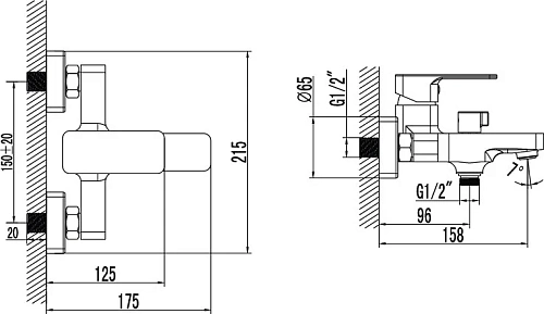Смеситель для ванны Iddis Urban URBSB02i02 с душем Смеситель для ванны Iddis Urban URBSB02i02 с душем