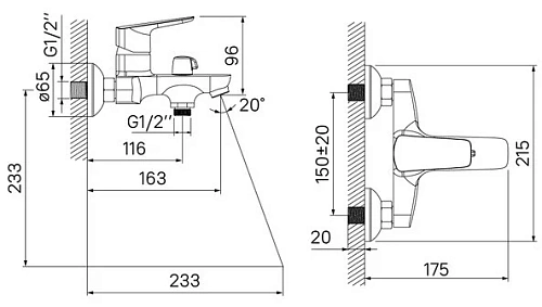 Смеситель для ванны IDDIS Vibe (VIBSB02i02WA) Смеситель для ванны IDDIS Vibe (VIBSB02i02WA)
