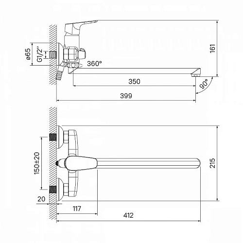 Смеситель для ванны IDDIS Zodiac (ZODSBL2i10) Смеситель для ванны IDDIS Zodiac (ZODSBL2i10)