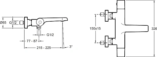 Смеситель для ванны Jacob Delafon Avid E97386-CP термостатический Смеситель для ванны Jacob Delafon Avid E97386-CP термостатический