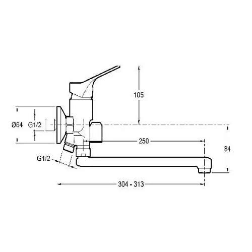 Смеситель для ванны Jacob Delafon Brive E78117-CP Смеситель для ванны Jacob Delafon Brive E78117-CP