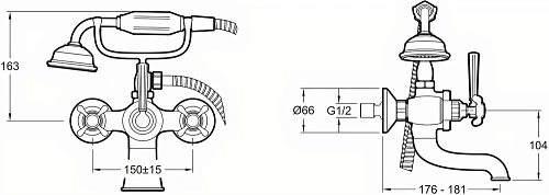 Смеситель для ванны Jacob Delafon Cleo 1889 E24313-BGG Смеситель для ванны Jacob Delafon Cleo 1889 E24313-BGG