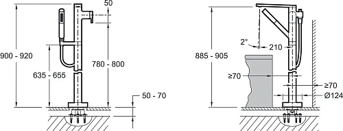 Смеситель для ванны Jacob Delafon Composed E73087-CP Смеситель для ванны Jacob Delafon Composed E73087-CP