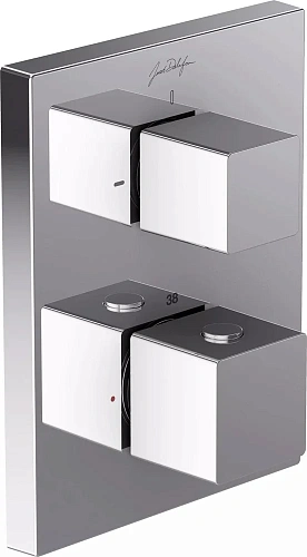 Смеситель для ванны Jacob Delafon Square E75391-CP термостатический Смеситель для ванны Jacob Delafon Square E75391-CP термостатический