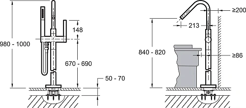 Смеситель для ванны Jacob Delafon Stillness E97344-CP Смеситель для ванны Jacob Delafon Stillness E97344-CP