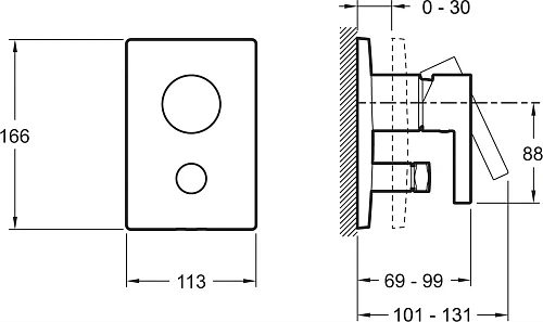 Смеситель для ванны Jacob Delafon Stillness E98723-CP Смеситель для ванны Jacob Delafon Stillness E98723-CP
