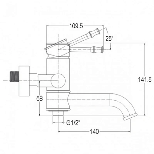 Смеситель для ванны Kaiser 51022-1AN бронза Смеситель для ванны Kaiser 51022-1AN бронза