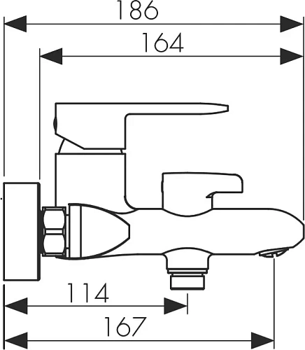 Смеситель для ванны Kaiser 62022 с душем Смеситель для ванны Kaiser 62022 с душем