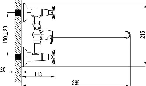 Смеситель для ванны Kaiser Crystal 28155 Смеситель для ванны Kaiser Crystal 28155