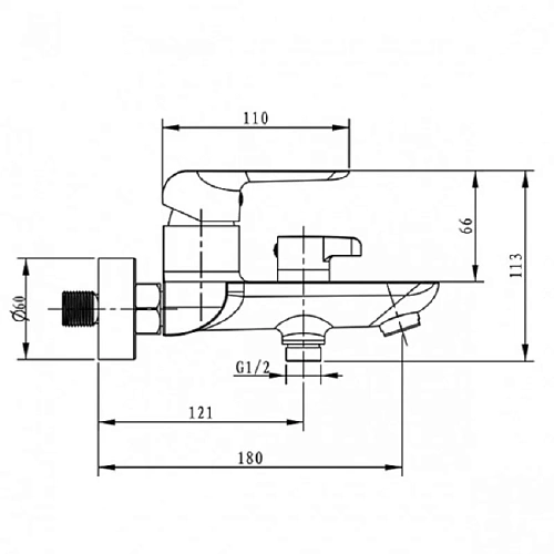 Смеситель для ванны Kaiser Glory 69222 Смеситель для ванны Kaiser Glory 69222