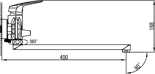 Смеситель для ванны Kaiser Leon 18155 Смеситель для ванны Kaiser Leon 18155