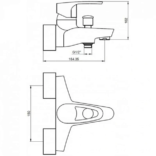 Смеситель для ванны Kaiser Luxor 32022 Смеситель для ванны Kaiser Luxor 32022