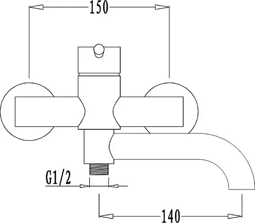 Смеситель для ванны Kaiser Merkur 26055 Смеситель для ванны Kaiser Merkur 26055