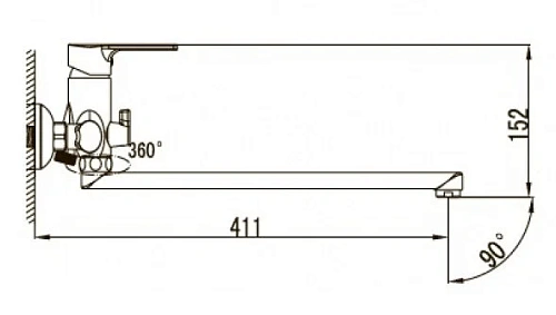Смеситель для ванны Kaiser Oval 56055 Смеситель для ванны Kaiser Oval 56055