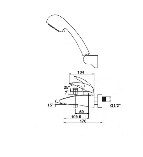Смеситель для ванны Kaiser Safira 15022 Смеситель для ванны Kaiser Safira 15022