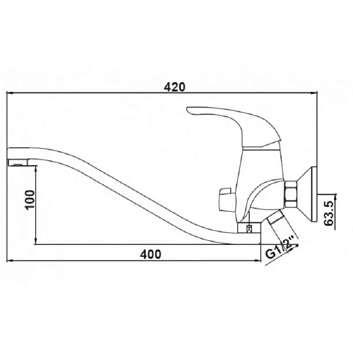 Смеситель для ванны Kaiser Safira 15055 Смеситель для ванны Kaiser Safira 15055