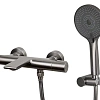 Смеситель для ванны Kaiser Serio 05322-15 с термостатом Вороненая сталь Смеситель для ванны Kaiser Serio 05322-15 с термостатом Вороненая сталь