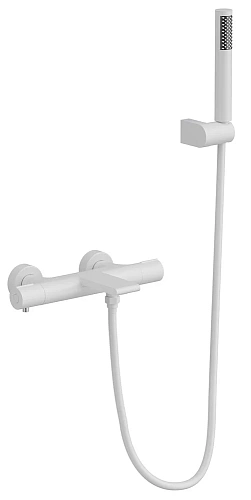 Смеситель для ванны Kaiser Serio 05322-4 с термостатом Белый матовый Смеситель для ванны Kaiser Serio 05322-4 с термостатом Белый матовый