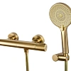 Смеситель для ванны Kaiser Serio 05377-3 с термостатом Шлифованное золото Смеситель для ванны Kaiser Serio 05377-3 с термостатом Шлифованное золото