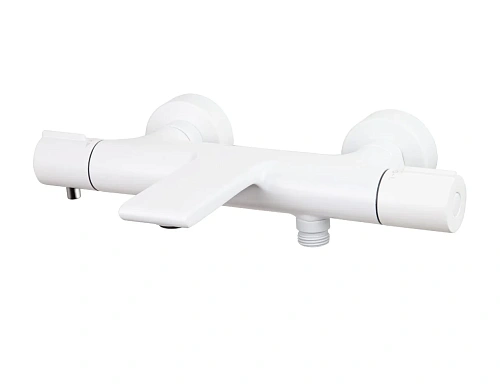 Смеситель для ванны Kaiser Serio с термостатом белый матовый 05322-14 Смеситель для ванны Kaiser Serio с термостатом белый матовый 05322-14