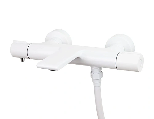 Смеситель для ванны Kaiser Serio с термостатом белый матовый 05322-14 Смеситель для ванны Kaiser Serio с термостатом белый матовый 05322-14