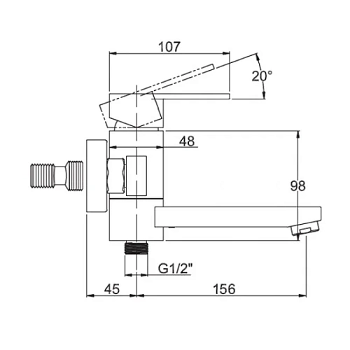 Смеситель для ванны Kaiser Sonat 34022-L Смеситель для ванны Kaiser Sonat 34022-L