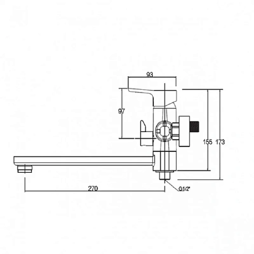 Смеситель для ванны Kaiser Vega 63055 Смеситель для ванны Kaiser Vega 63055