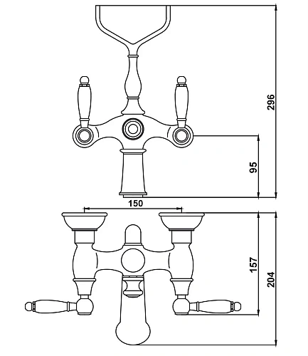 Смеситель для ванны Kaiser Vincent 31022-1Br бронза Смеситель для ванны Kaiser Vincent 31022-1Br бронза
