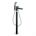 Смеситель для ванны Kludi Balance 525908775 напольный черный хром Смеситель для ванны Kludi Balance 525908775 напольный черный хром