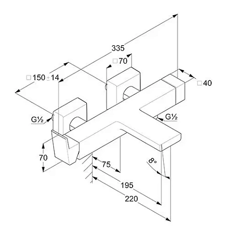 Смеситель для ванны Kludi DECUS 546913975 черный матовый Смеситель для ванны Kludi DECUS 546913975 черный матовый
