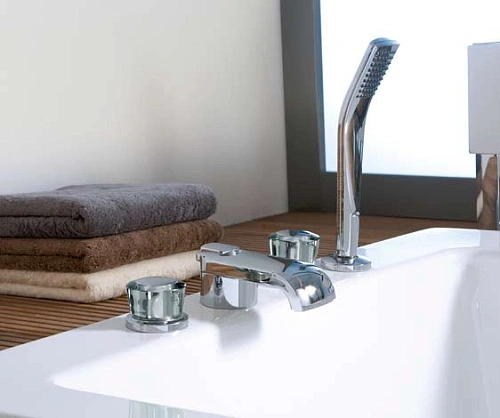 Смеситель для ванны Kludi Joop! 55424H705 хром/зеленый хрусталь Смеситель для ванны Kludi Joop! 55424H705 хром/зеленый хрусталь