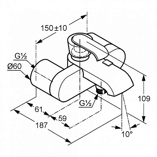 Смеситель для ванны Kludi Joop! 554430575 DN 15, хром 554430575DN 15 Смеситель для ванны Kludi Joop! 554430575 DN 15, хром 554430575DN 15