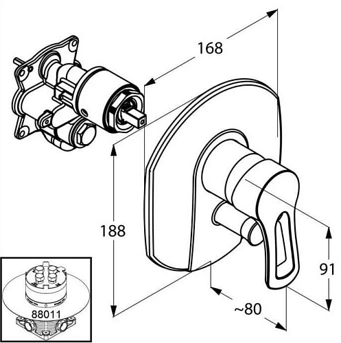 Смеситель для ванны Kludi mx 336500562 Смеситель для ванны Kludi mx 336500562