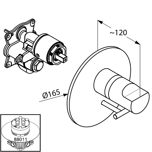 Смеситель для ванны Kludi New Waves 576500575 Смеситель для ванны Kludi New Waves 576500575