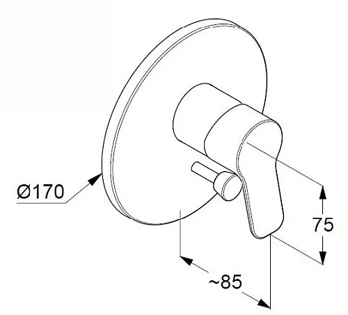 Смеситель для ванны Kludi Pure and Easy 376500565 скрытого монтажа Смеситель для ванны Kludi Pure and Easy 376500565 скрытого монтажа