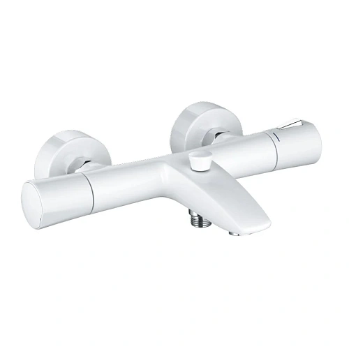 Смеситель для ванны Kludi Zenta 351019138 белый/хром термостатический Смеситель для ванны Kludi Zenta 351019138 белый/хром термостатический
