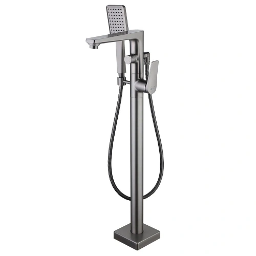 Смеситель для ванны Lemark Bronx LM3744GM, напольный, графит Смеситель для ванны Lemark Bronx LM3744GM, напольный, графит