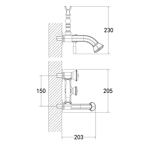 Смеситель для ванны Lemark Jasmine (LM6612ORB) Смеситель для ванны Lemark Jasmine (LM6612ORB)