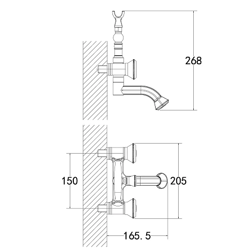 Смеситель для ванны Lemark Jasmine LM6614ORB, черная бронза Смеситель для ванны Lemark Jasmine LM6614ORB, черная бронза