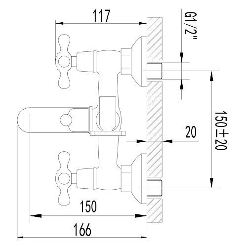 Смеситель для ванны Lemark Standard (LM2102C) Смеситель для ванны Lemark Standard (LM2102C)