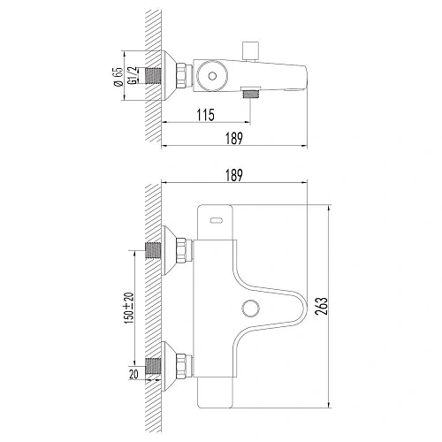Смеситель для ванны Lemark Thermo LM7732C термостатический Смеситель для ванны Lemark Thermo LM7732C термостатический