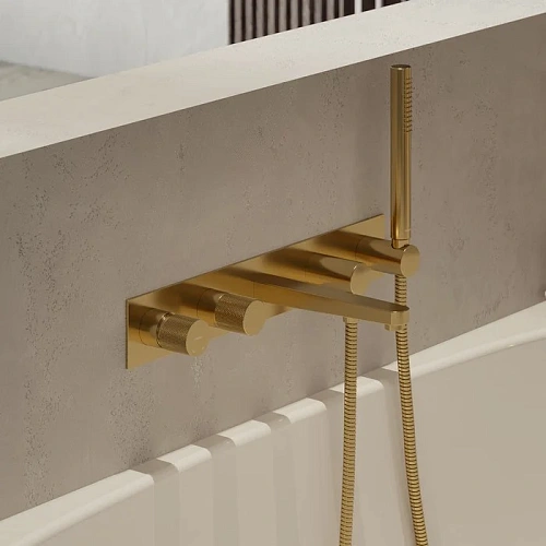 Смеситель для ванны OMNIRES CONTOUR CT8037/1GLB (брашированное золото) скрытого монтажа Смеситель для ванны OMNIRES CONTOUR CT8037/1GLB (брашированное золото) скрытого монтажа