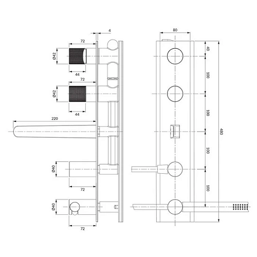 Смеситель для ванны OMNIRES CONTOUR CT8037/1GLB (брашированное золото) скрытого монтажа Смеситель для ванны OMNIRES CONTOUR CT8037/1GLB (брашированное золото) скрытого монтажа