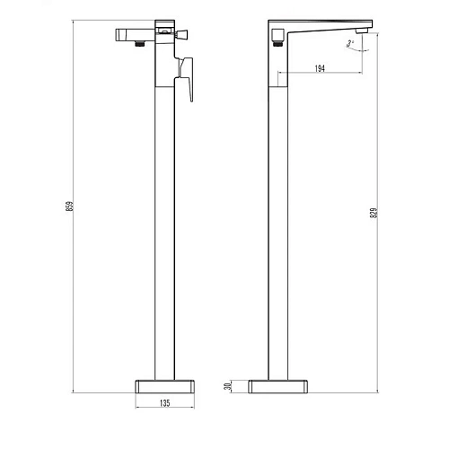 Смеситель для ванны OMNIRES FRESH FR7133CR хром напольный Смеситель для ванны OMNIRES FRESH FR7133CR хром напольный