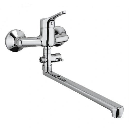 Смеситель для ванны Paini Bios 05CR119LMKM с длинным изливом без аксессуара Смеситель для ванны Paini Bios 05CR119LMKM с длинным изливом без аксессуара