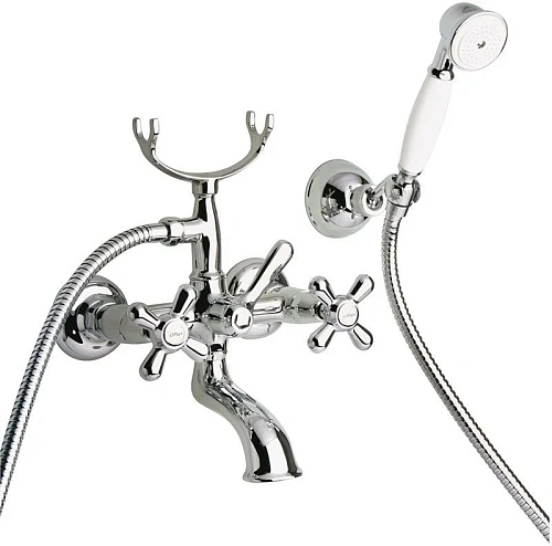 Смеситель для ванны Paini Liberty 17CR105 с душевым гарнитуром, хром Смеситель для ванны Paini Liberty 17CR105 с душевым гарнитуром, хром